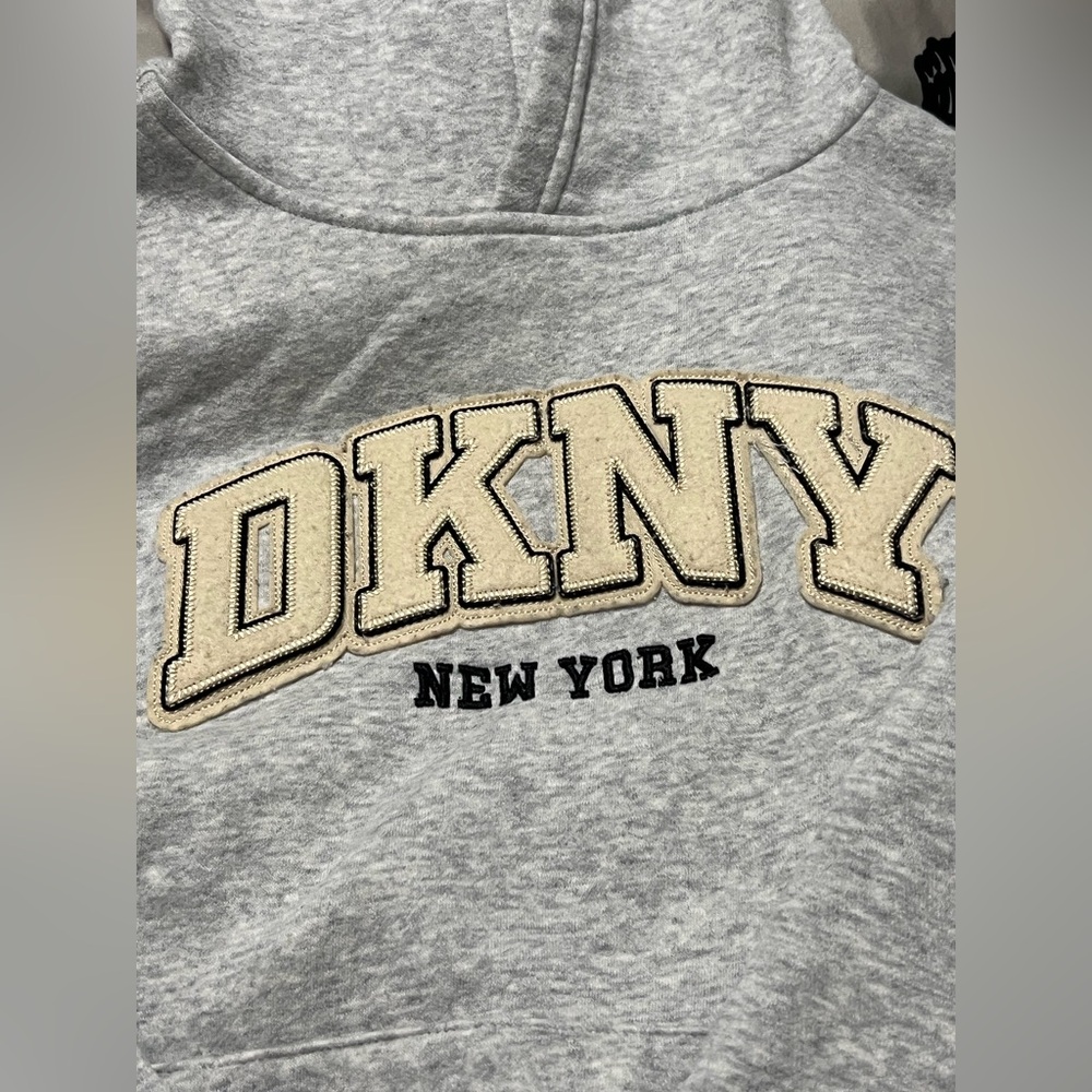 DKNY Heather Gray Logo Sweatshirt